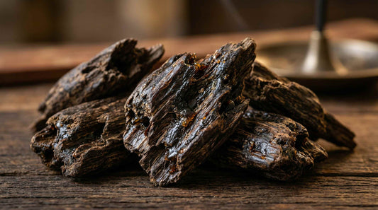 Close up Agarwood Oud Resin Heartswood-Texture