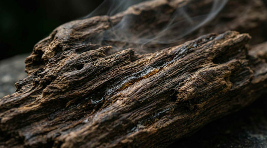 Close up Jiangzhen Incense Wood Aged Heartwood Texture